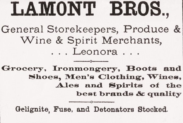Lamont Brothers Shops - The Mount Leonora Miner Saturday 21