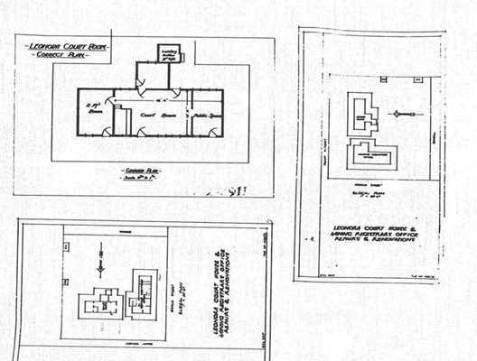 Warden's Court and Mining - Floor plan in 1911 showing repairs and