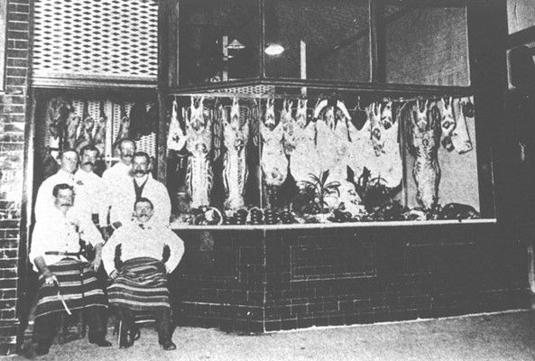 Tulloch & Co butcher shop where all the best cuts of “prime beef, pork, mutton and small goods” were sold.