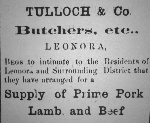 Butcher shops - The Leonora Miner 31 December 1910