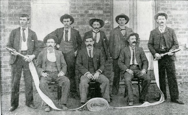 The first Leonora Fire Brigade in 1902. Initially it was staffed by volunteers.