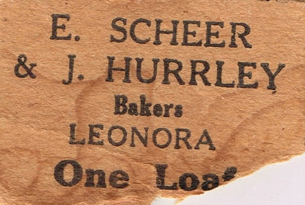 Willey Brothers Bakery - Ticket to purchase bread, which was
