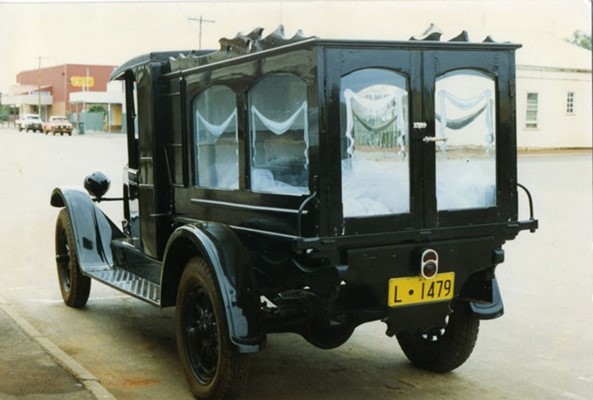 The hearse was converted to a motor vehicle after World War 2.