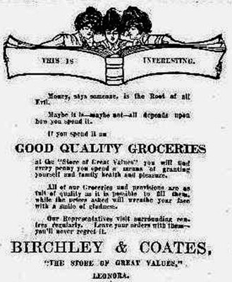 Birchley & Coates Store - Kalgoorlie Miner 12 June 1909