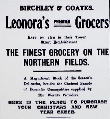 Birchley & Coates Store - The Sun 19 December 1909