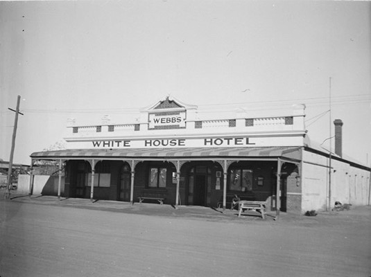 Leonora’s White House Hotel was built from locally-made burnt mud bricks.