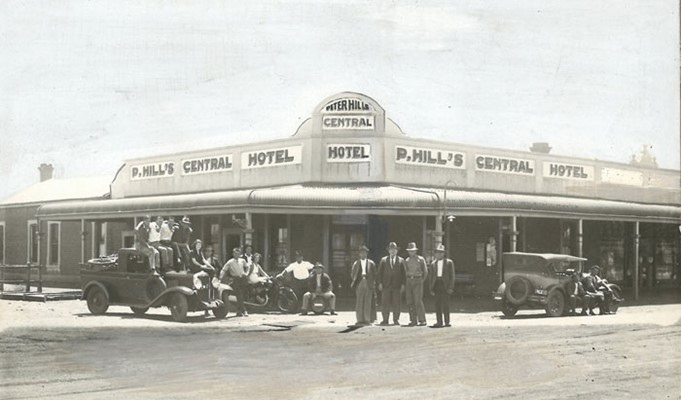 The Central Hotel during the period it was owned by Peter Hill.