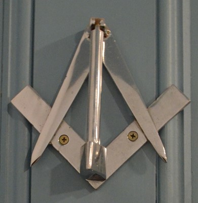 Masonic Lodge - The door knocker is in the form of the
