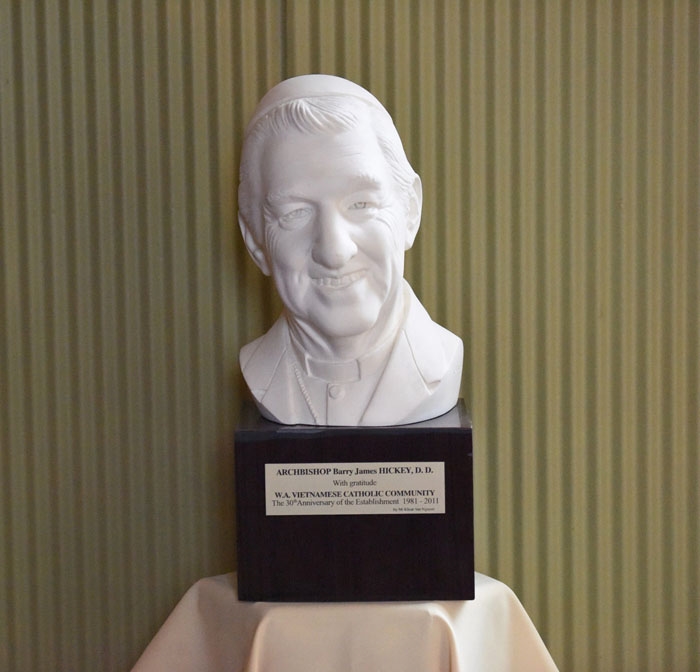 Image Gallery - A bust of Archbishop Barry James Hickey who was born in